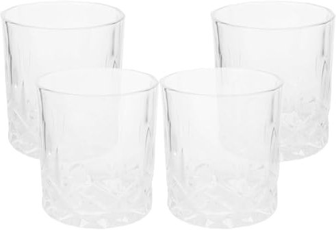 BESTonZON 4pezzi Bicchieri Da Whisky Decorati Eleganti Calici Per Vino e Cocktail Per Feste e Cerimonie Versatile Per Bar e Eventi