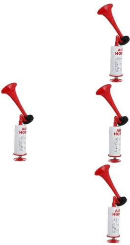 ifundom 4stücke Manuelles Air Horn Rotes Und Metallhorn Lautes Cheerhorn Für Sportveranstaltungen Partys Und Outdoor-aktivitäten Vielseitig Einsetzbar Auffällige Farben