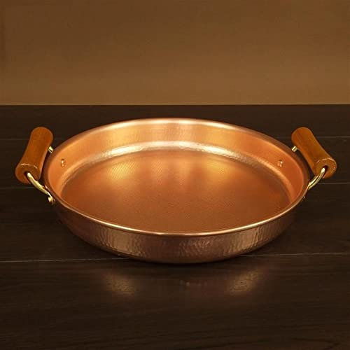 HPTHLY Cooking Pot Copper Skillet Copper Pan Long Handle Copper Pan Handmade Copper Pan Single Handle Copper Pan Pure Copper Pan nonstick pan