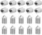 sourcing map 40Pcs Set Screws M5x8mm 304 Stainless Steel Cone Point Hex Socket Grub Screws for Machinery, Home Repairs, and Fixtures Silver