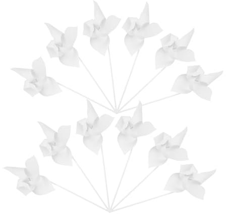 Mipcase 12pièces Moulin à Vent Papier Vierge Soi-même pour École La Salle De Classe Le Bricolage Activité De Fête