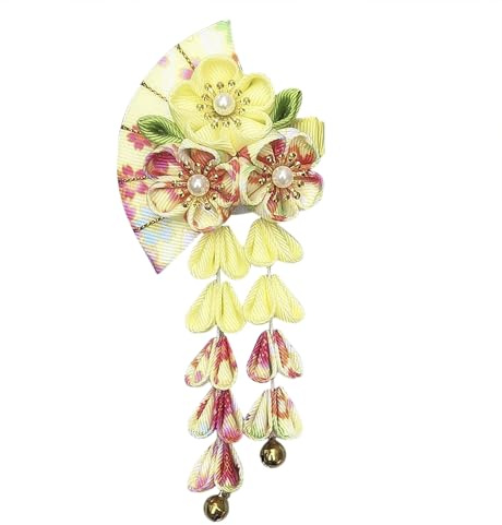 Frauen Japanische Haarspangen Mädchen Hübsche Kimono Hairclips Japanische Fransen Haarschmuck Kimono Geisha Haargummi Blume Haarspange Exquisite Braut Haar Accessoires