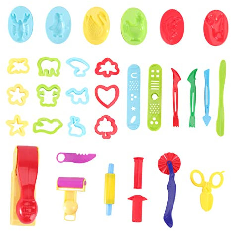 CIMAXIC 31-teiliges Plastilinformen-Set DIY-tonformen Farbige Schlammformen Kinderspielzeug Lernspielzeug