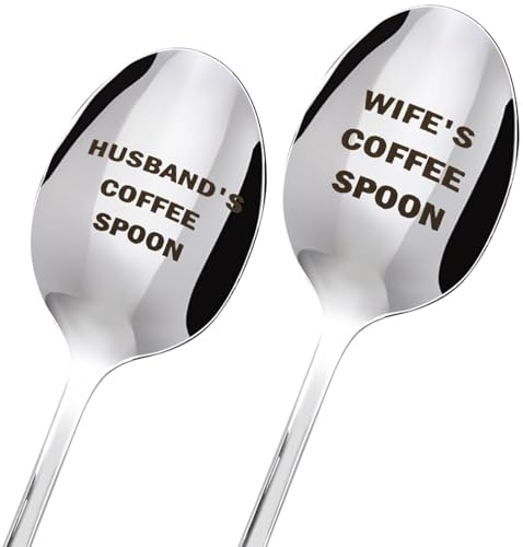 VEGCOO Teaspoons Set of 2, Mirror Polished Stainless Steel Coffee Spoons, Gift for Loved Ones and Friends Friendship Gifts Spoon, Can Be Used for Home, Office, Restaurant Flatware (2, Silver)