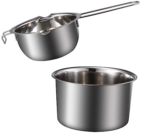 iplusmile Double Boiler Pot Stainless Steel Melting Bowl with Front Hook for Candy and Chocolate Suitable for Boiling Water Pot Use