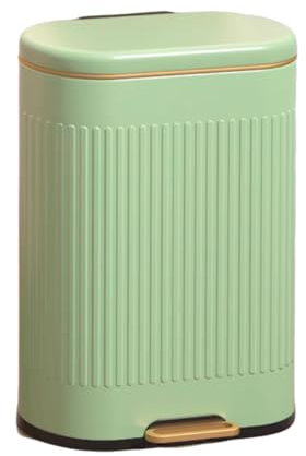 Pattumiera A Pedale Rettangolare in Plastica 12L(Green,12L 30.5x21x42.5cm)