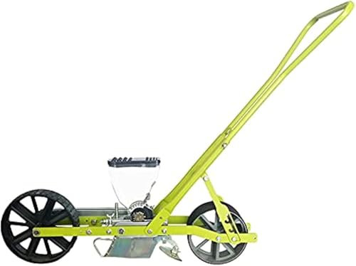 Garden Push Seeder Push Vegetable Seeder Precision Sowing with Seed Plates Walk-Behind Row Crop Planter, Hand Push Garden Seeder, Plants Hemp, Parsley Cabbage Radish, Etc for Small Gardens 1 Row