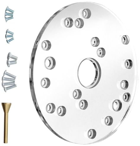 Clear Acrylic Template Guide Adaptor Router Plate Brass Alignment Pin Precise Router Bit Position