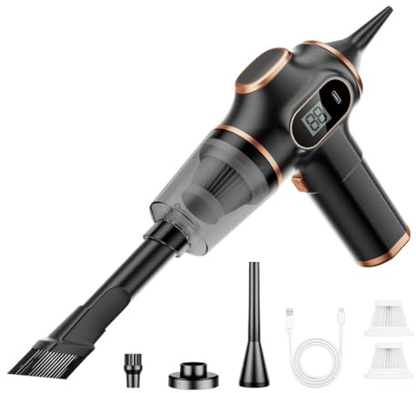 Aspirateur de Voiture Portable, Aspiration 12 000 Pa, sans Fil, Bleu (Bleu)