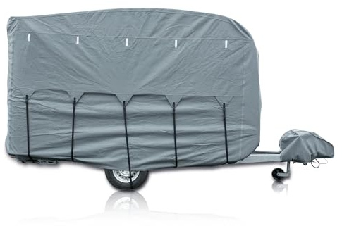 your GEAR Naro M Wohnwagenabdeckung für Hobby Beachy 360, 4-lagige Premium Wohnwagen Schutzhülle