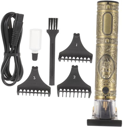 CIYODO Tondeuse Cheveux Électrique Rétro Tête Bouddha USB Rechargeable Moteur Puissant avec Guides de Coupe pour Salon et Usage Personnel Finition Précise et Maniable