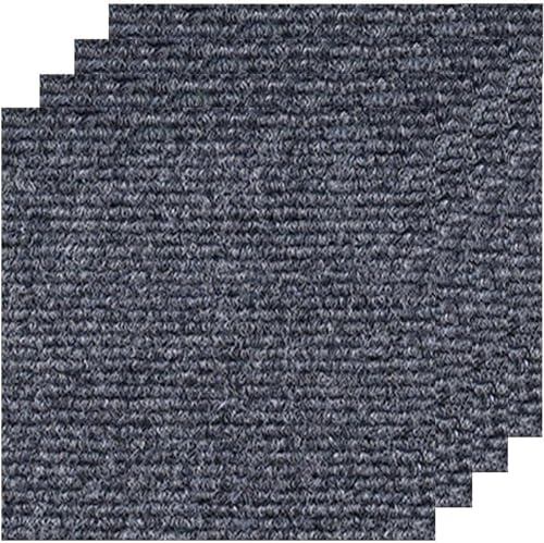 GJGHKLHL Losetas de Alfombra Antideslizantes, alfombras cuadradas Autoadhesivas, Protectora Suelo DIY for Sala Estar, Cocina y Dormitorio(Dark Gray,5pcs 12 * 12in)
