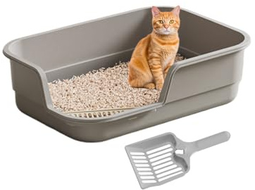Grande Lettiera Per Gatti - Lettiera Per Gatti Semichiusa Con Bordi Alti, Toilette Per Anziani Con Ingresso Basso, Anti-spruzzo, Per Animali Domestici Interna Facile Da Pulire