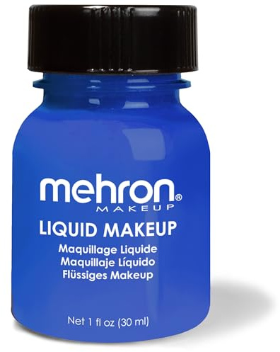 Mehron Makeup Liquid Makeup - BLUE, Face & Body Paint