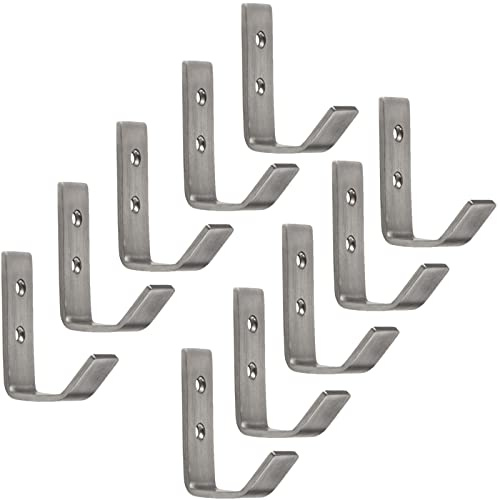 SOTECH 10 Stück Kleiderhaken ALBA echt Edelstahl 52 x 20 mm Garderobenhaken