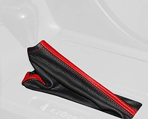 RedlineGoods Auto Schaltsack Manschette kompatibel mit Chevrolet Corvette C4 1984-89. Maßgeschneidert - Nicht universell. Echtes Top Qualitat Italienisches Alcantara. Schwarz mit Blauem Faden