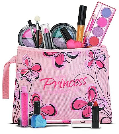 Playkidiz Meine Erste Prinzessin Schminkset – Kinderschminke Set Fur Mädchen – Waschbares Schminkset Für Kinder - Ungiftiges Kosmetisches Make-Up-Set - Halloween Geburtstagsparty