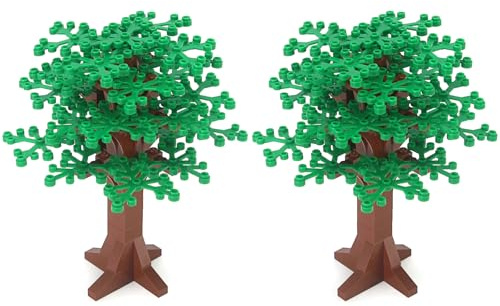 Feleph Verde Grande Albero set di Costruzione Blocchi Giocattolo 6.7 Pollici Altezza Foresta Giardino Accessori per Piante Giocattoli per i Bambini (2 Pezzi)