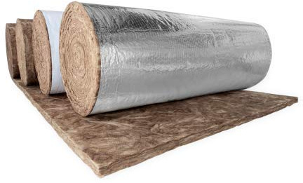 Manson 2-3/16 R6 Fiberglass Duct Insulation Wrap. FSK Foil Faced. (4' Wide x 75' Length) - Formaldehyde Free (Brown, 2-3/16)