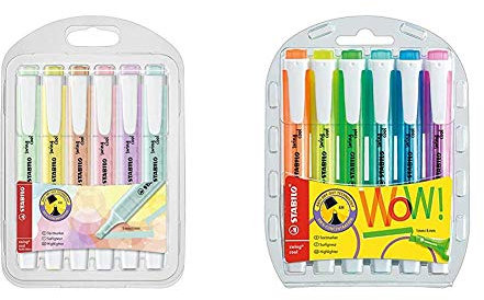 Stabilo Swing Cool Pastel - Astuccio con 6 Evidenziatori Colori Assortiti & swing cool Evidenziatore colori assortiti - Astuccio da 6