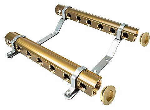 Messing Heizkreisverteiler 2-12 fach für Zentralheizung Heizkreise (7 Heizkreise)