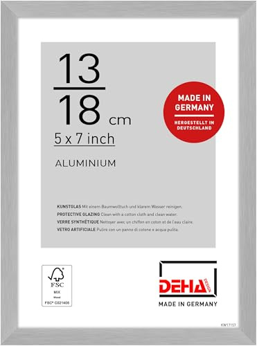 DEHA Design Aluminium Bilderrahmen Tribeca, 13 x 18 cm, Silber