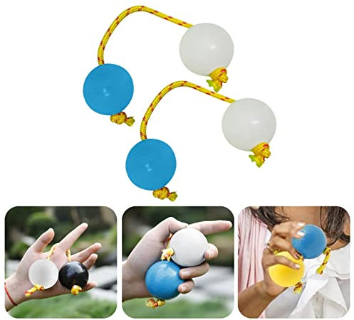 Aslatuas Kashaka, Shaker-Kugeln, rhythmische Kugeln, Instrument, 2 Paar, ABS-Kunststoff, Doppelkürbiss, einfach zu spielen, für Erwachsene und Jugendliche auf Partys, Shows, Blau-Weiß