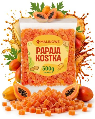 Malinowe PAPAYA-WÜRFEL 500g Kandiert Natürlich