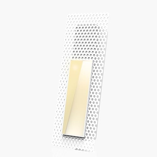 SCON Recessed Step Light, 2W LED Rectangle Skirting Wall Light 3000K Warm White, Invisible Stair Lights Indoor, Recessed Wall Night Light, Trimless Design for Hallway, Stairway, Bedroom, Dining Room