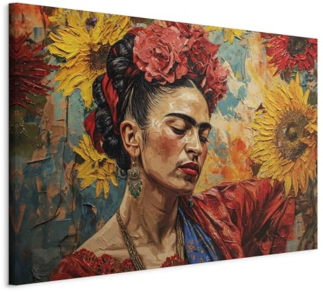 murando - Leinwandbild Sonnenblumen Blumen Natur, 90x60 cm, 1-teilig | Hochwertige Leinwand, sofort aufhängbar, ideal fürs Wohn- oder Schlafzimmer, wasserfest und lichtecht, langlebig, stilvoll