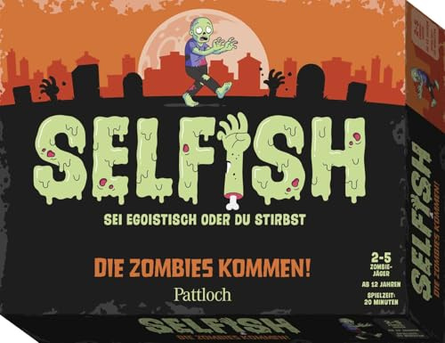 Selfish - Die Zombies kommen!: Sei egoistisch oder du stirbst | Strategisches Kartenspiel mit schwarzem Humor | Für 2-5 Personen | ab 12 Jahren | 20 Minuten