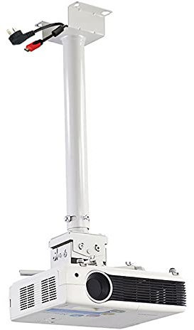 GLigeT Projector Mount Stand Projector Mount Projector Mounts from Ceiling with Extendable Length 13.78 Inch to 19.69 Inch / 11 Lbs Load Mounting Bracket Projector Ceiling Mount (Color : White)