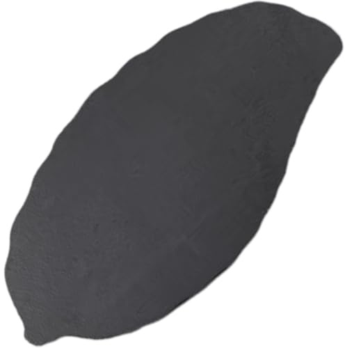 Muteitt Planche À Fromage en Ardoise, Planches De Charcuterie en Forme De Feuille Noire, Plateau en Pierre D'ardoise Naturelle, Plateau De Service Gastronomique pour Viandes, Fruits