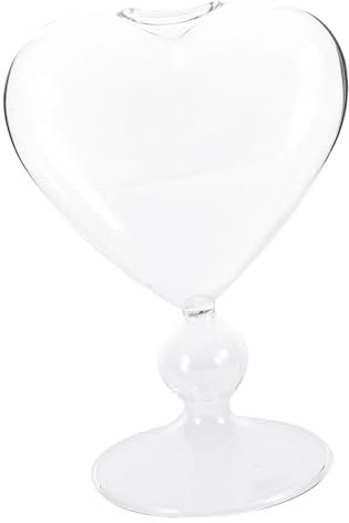 BIUDECO 1pieza Copa De Vino Corazón Creativa Vidrio Transparente Para Cócteles Para Celebraciones De San Valentín y Bodas Vaso Práctico y Decorativo Para Fiestas