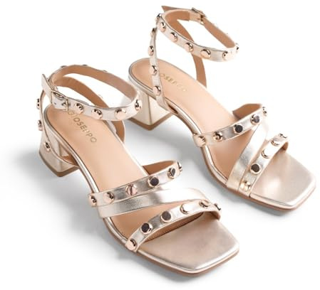 GIOSEPPO Kasulu, T-Strap Donna, Platino, 39 EU