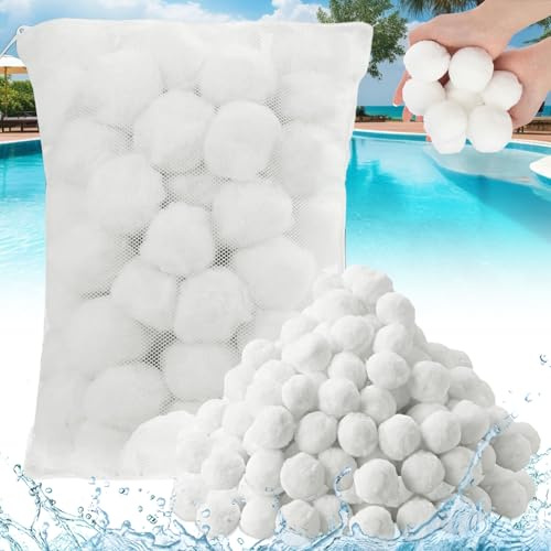 1 300 g poolfilterbollar med tvättnät för sandfiltersystem, återanvändbara filterbollar som ersätter 45 kg filtersand kvartsssand, pooltillbehör för pool, filterpump och akvarium sandfilter