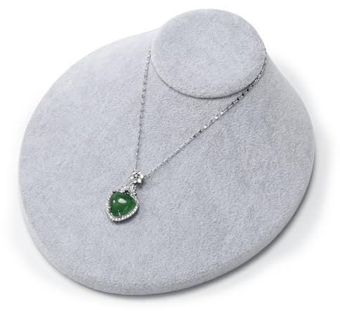 Oirlv Velours Gris Présentoir à Bijoux Support à Collier,Buste,Présentoir Pendentif,Support à Bijoux Pour Vendeurs