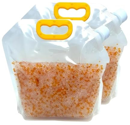 DeseCamen 2 x 1 kg – orange och vit kiselgel (3–5 mm) – mättnadsindikator – fuktabsorberare, återanvändbar, DMF-fri, giftfri – torkande kulor – fuktavvisande
