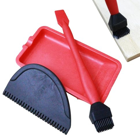 Applicateur de colle pour bois - Kit complet multifonctionnel de colle en silicone | Set applicateur de colle pour menuiserie en silicone, brosse épandeur de colle et plateau |
