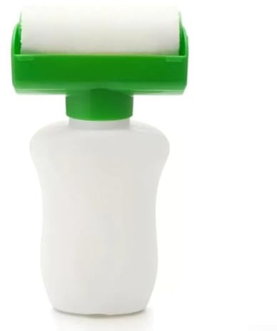 Reusable Paint Roller Brush with Refillable Bottle Dispenser for Wall Repair and Decoration, Leak-Proof Design, Ergonomic Handle, Works with Latex Acrylic Oil-Based Paints, Container Only