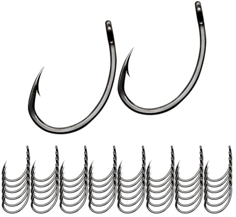 QUXVUIS Anzuelos de Acero con Alto Contenido de Carbono para Pesca con Mosca, Juego de anzuelos duraderos, Equipo Esencial para Pescadores Principiantes y Profesionales, Ideal
