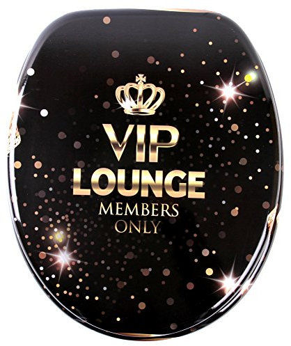 Sanilo WC Sitz mit Absenkautomatik, hochwertiger Toilettendeckel, einfache Montage, stabile Scharniere, VIP Lounge
