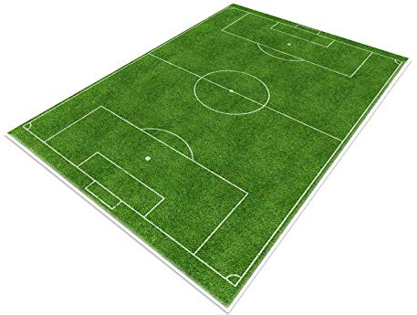 TYKTZXY Fotbollsmatta, Funs Home Decor lekmatta för pojkar, flickor, sportrum, grön, 80 × 120 cm