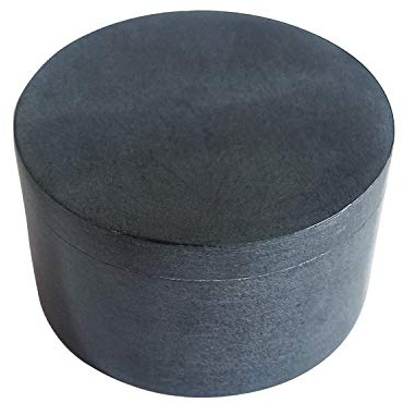 Kaizen Casa Caja de sal y pimienta única elegante de piedra con tapa para almacenamiento de sal, especias y hierbas (8,89 cm x 5,08 cm)
