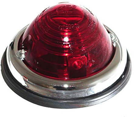 Old-Harvest 2x Begrenzungsleuchte rund Ø68mm Rot Weiß Gelb Kammer Leuchte Rücklicht Bremslicht Blinklicht Rückleuchte Beleuchtung NEU (Rot)