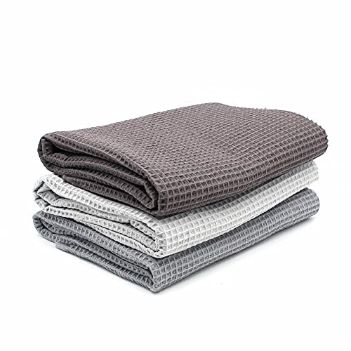 VmG-Store 3 x våffelpikéset vardera 0,5 m x 1,5 m, våffeltyg, 100 % bomullstyg, Tex Standard 100 (Set01, set om 3)