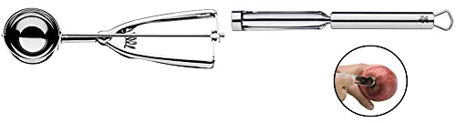 WMF Gourmet Eisportionierer 21 x 5,5 cm, Reis Portionierer, Püreeportionierer, Risottoportionierer, Cromargan Edelstahl & Profi Plus Apfelausstecher 21,5 cm, Cromargan Edelstahl teilmattiert