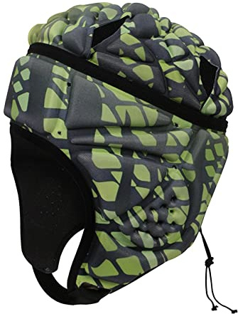 Amagogo Kopfschutz Helm Verstellbarer Rugbykopfschützer Kopfbedeckung für Rugby Fußball Baseball Kopfschutz Weicher Schutzhelm für Erwachsene Jugend