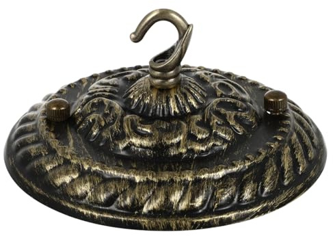 Lurrose Vintage Deckenrosette Mit Haken Für Lampenfassung Deckenleuchte Abdeckung Im Retro Stil Für Kronleuchter Und Pendelleuchten Zur Innenbeleuchtung
