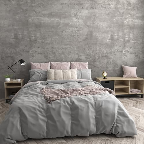 JSEVEM 80 cm × 9 m extra breite dicke graue Betontapete, abziehen und aufkleben, abnehmbar, 3D-hellgraues Beton-Kontaktpapier, Vinyl, matt, strukturiert, Zement-Aufkleber für Schlafzimmer, Badezimmer,